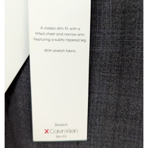 Calvin Klein Men’s Slim Fit Wool Blend Suit Jacket Blazer Size 40L - Picture 4 of 13